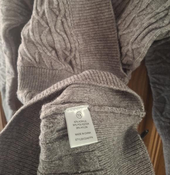 Fashion Nova Gray Cable Knit Mini Dress - Picture 5 of 5